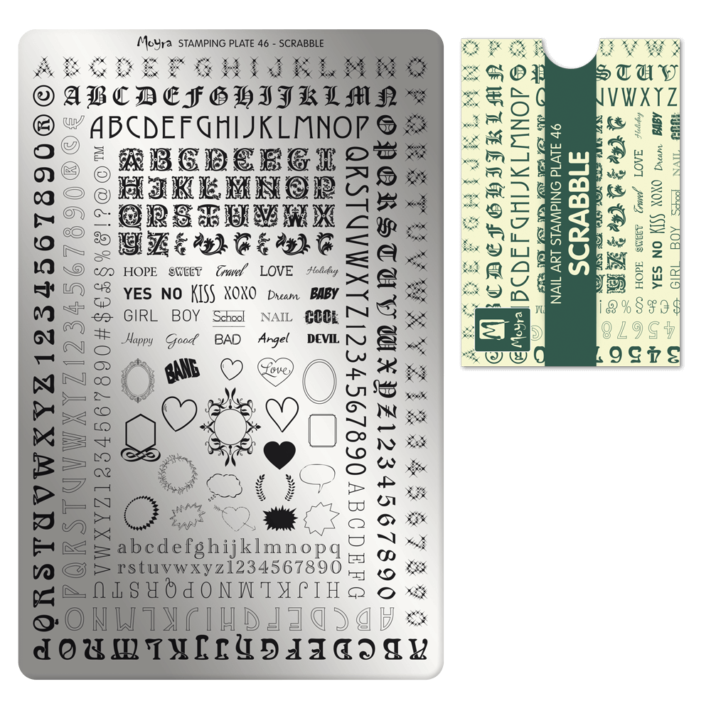 Moyra スタンピングプレート 46 Scrabble