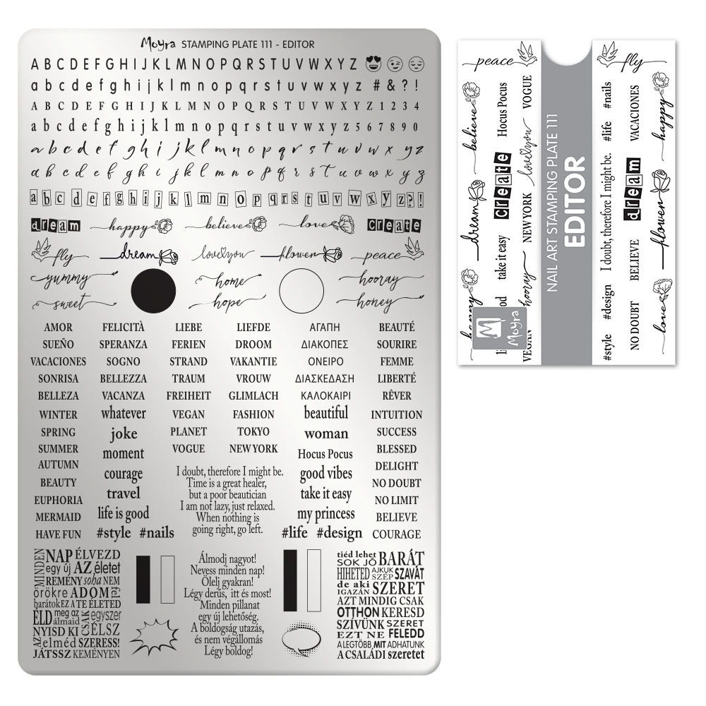 Moyra スタンピングプレート Stamping plate 111 Editor