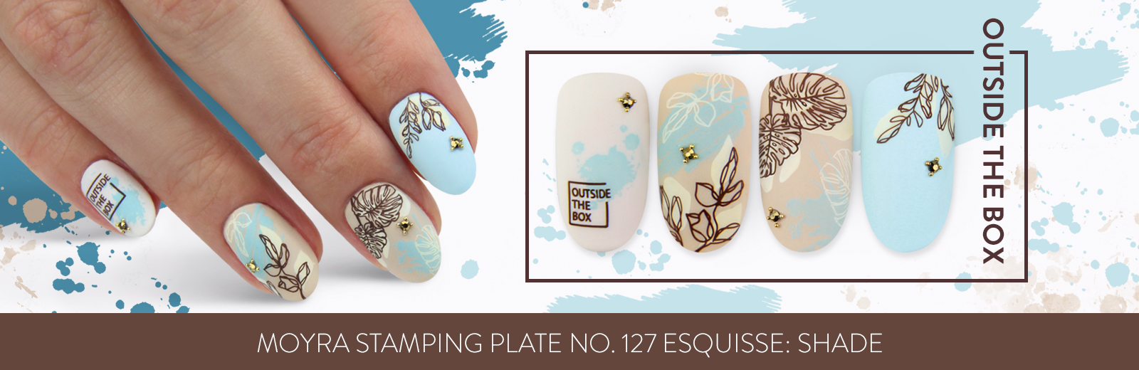 Moyra スタンピングプレート Stamping plate 127 Esquisse: shade