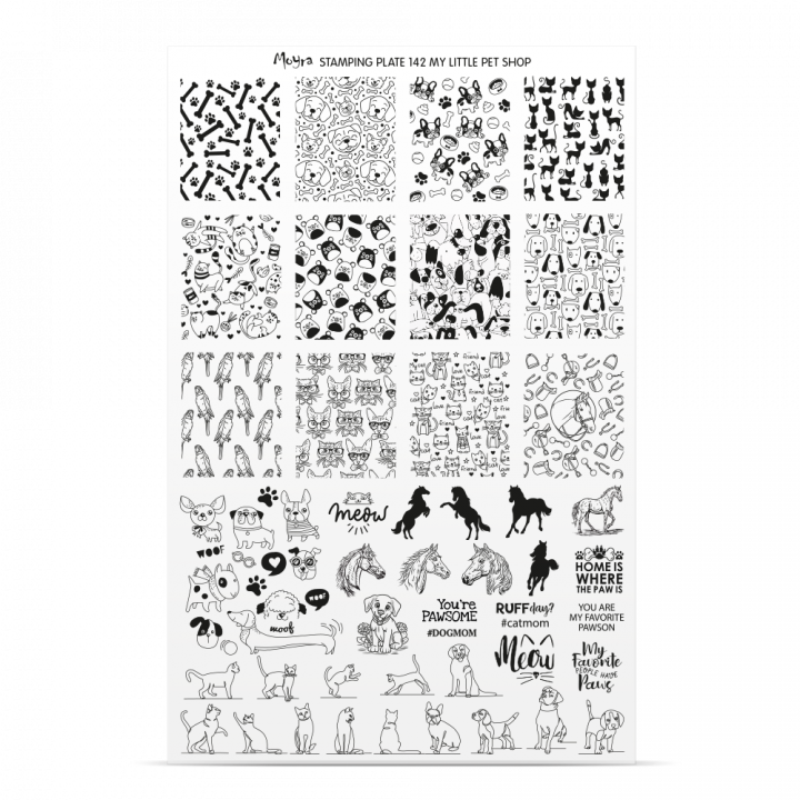 Moyra Try-On プレートシート plate sheet 142 My little pet shop