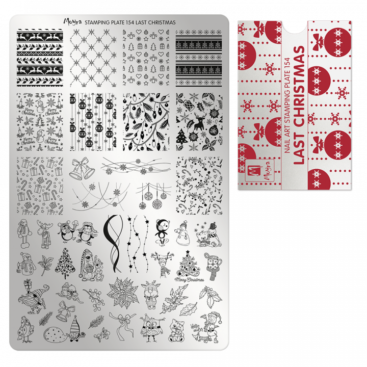 Moyra スタンピングプレート Stamping plate 154 Last Christmas